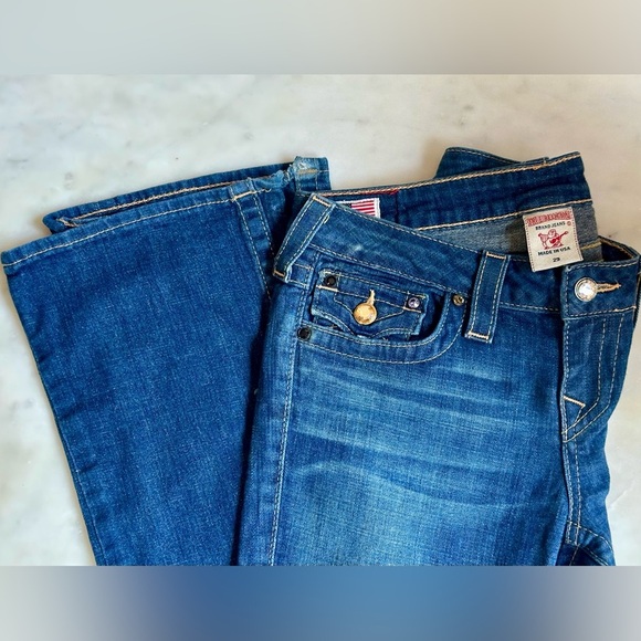 True Religion Boot Cut Jeans with Rhinestone Details - Picture 1 of 10